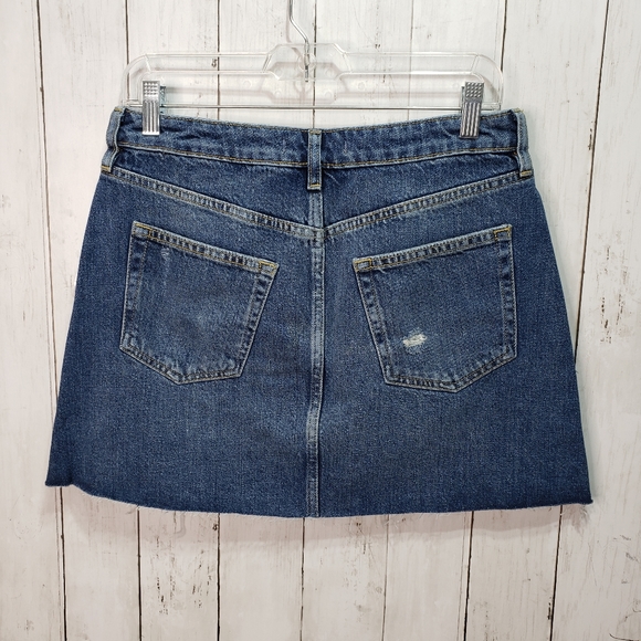 New! We the Free People Women's Mini Skirt Distres - Picture 7 of 9